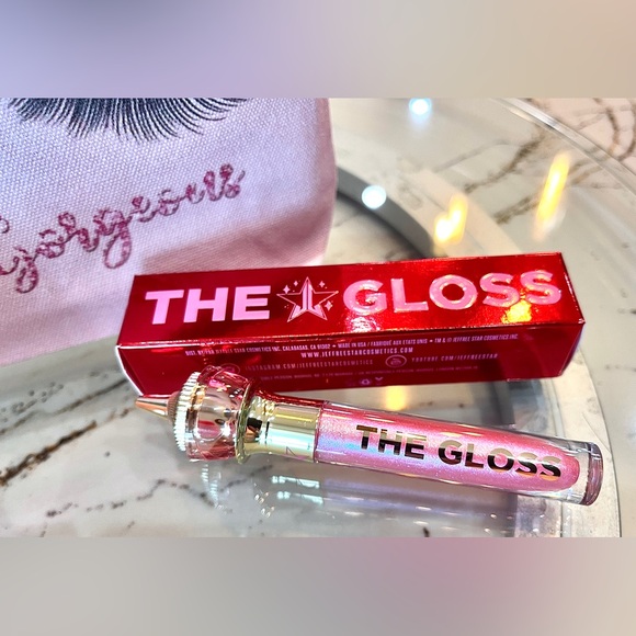 3 Pc NEW Jeffrey Star The Gloss Succulent&Velvet Lipstick Watermelon+Mkup Bag - Picture 8 of 9